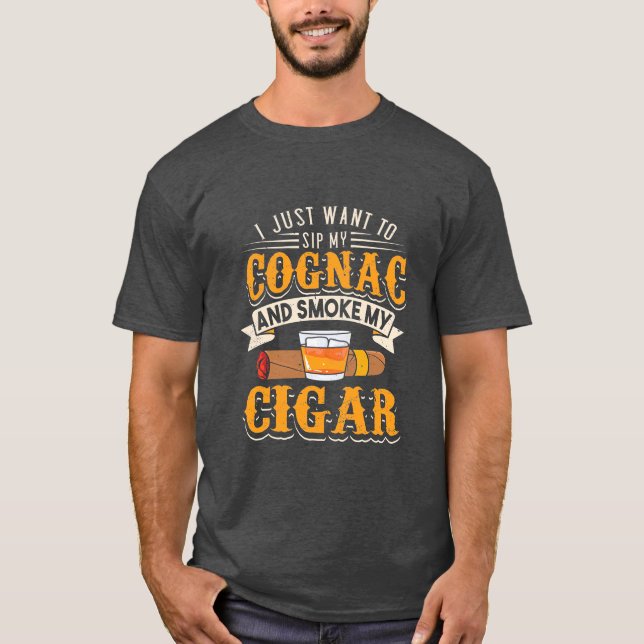 Cigar Älskare | Min bil och röka min cigarr T Shirt (Framsida)
