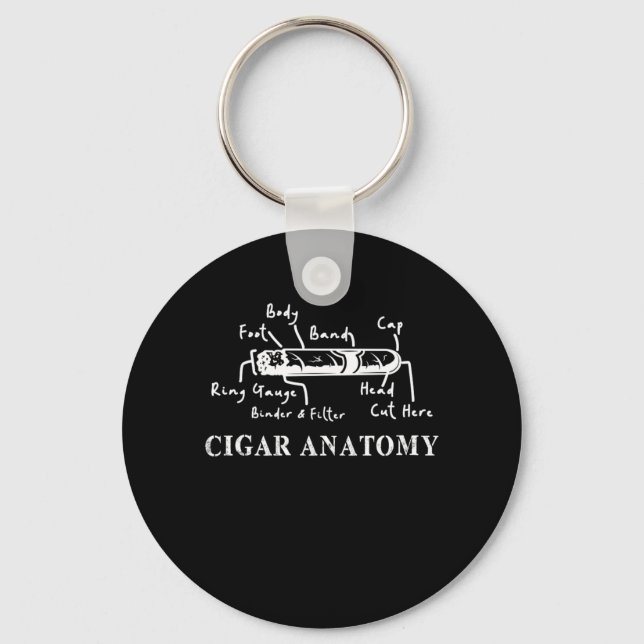 Cigar Anatomy Smoker Humidor Cutter Cigars Gift Nyckelring (Framsida)