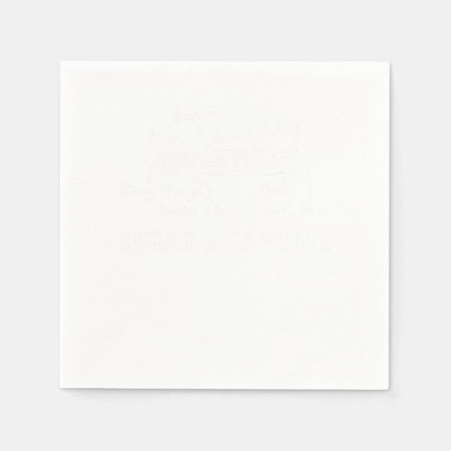 Cigar Anatomy Smoker Humidor Cutter Cigars Gift Pappersservett (Framsidan)