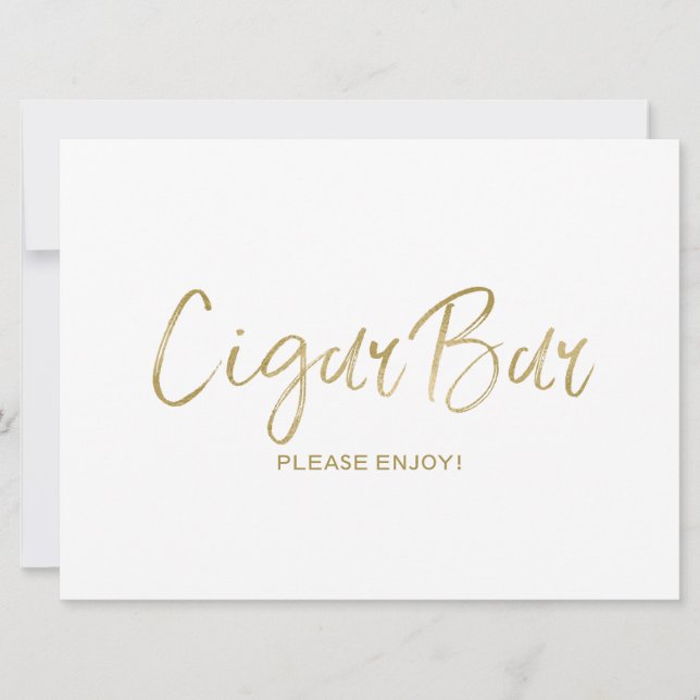 "Cigar Bar" Bröllopsskylt | Stylish Gylden (Framsida)