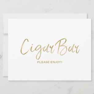 "Cigar Bar" Bröllopsskylt Stylish Gylden