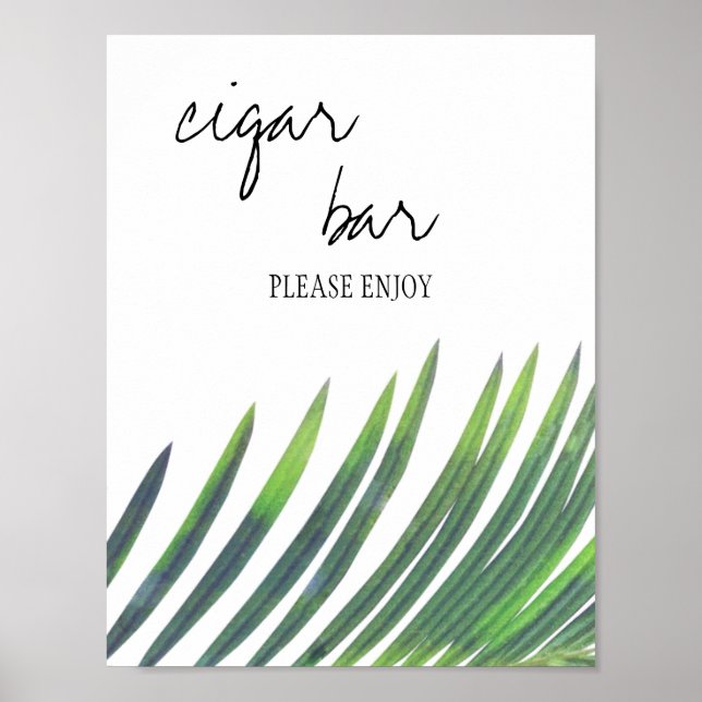 Cigar Bar skylt - Grönska Bröllop (Framsidan)