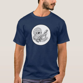 Cigar Box Gitarrplockande Bläckfisk T Shirt