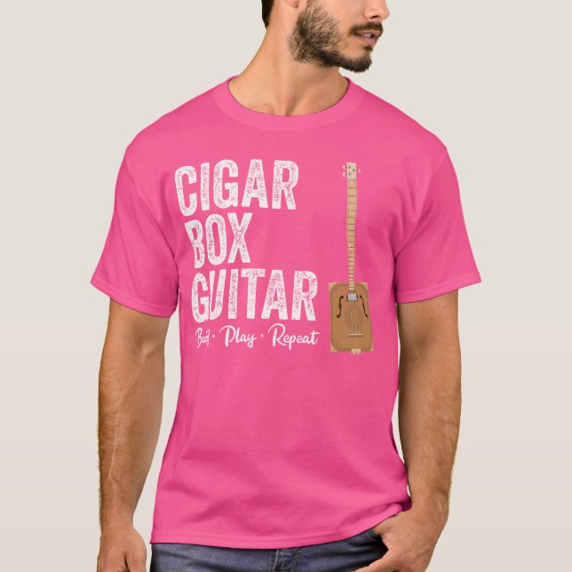Cigar Box Guitar Builder Guitar Player Craiting Gr T Shirt (Framsida)