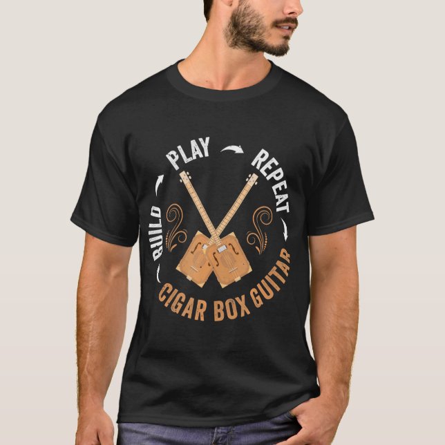 Cigar Box Guitar Bygger Upprepa kbg T Shirt (Framsida)