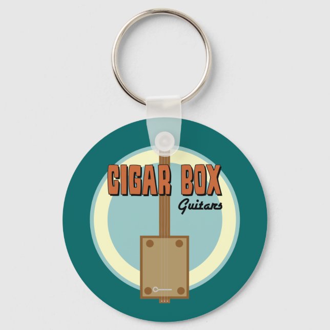 Cigar Box Guitar Nyckelring (Framsida)