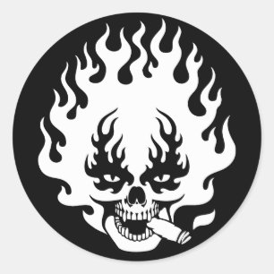 cigar-flame-sk-DKT Runt Klistermärke