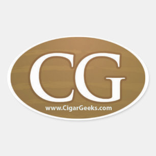 Cigar Geeks Oval Sticker Ovalt Klistermärke