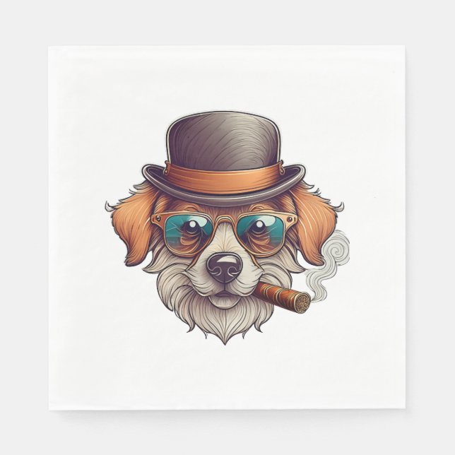 Cigar Hund Pappersservett (Framsidan)