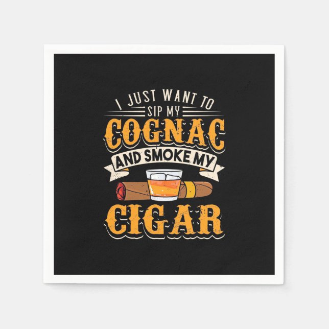 Cigar Lover | My Cognac And Smoke My Cigar Pappersservett (Framsidan)