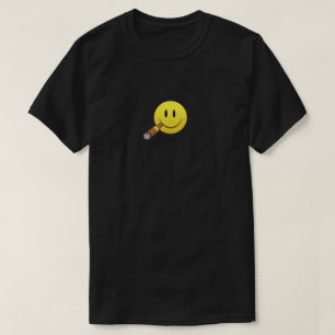Cigar Lycklig Ansikte T Shirt