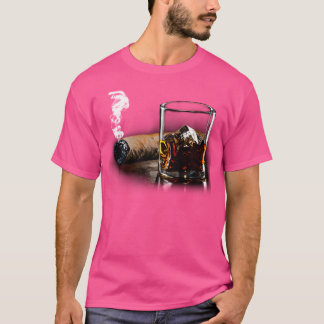 Cigar och bourbon bra för cigarrlounge-älskare t shirt