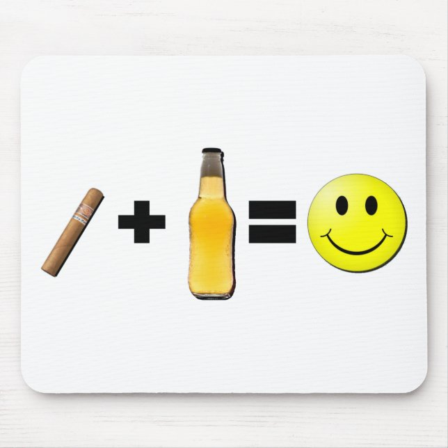 Cigar + öl = lycka musmatta (Framsidan)