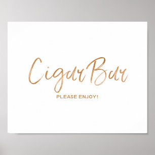 Cigar Pub 8 x 10 Snyggt Ro Guld Bröllop Poster