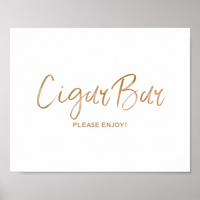 Cigar Pub 8 x 10 Snyggt Ro Guld Bröllop Poster (Framsidan)