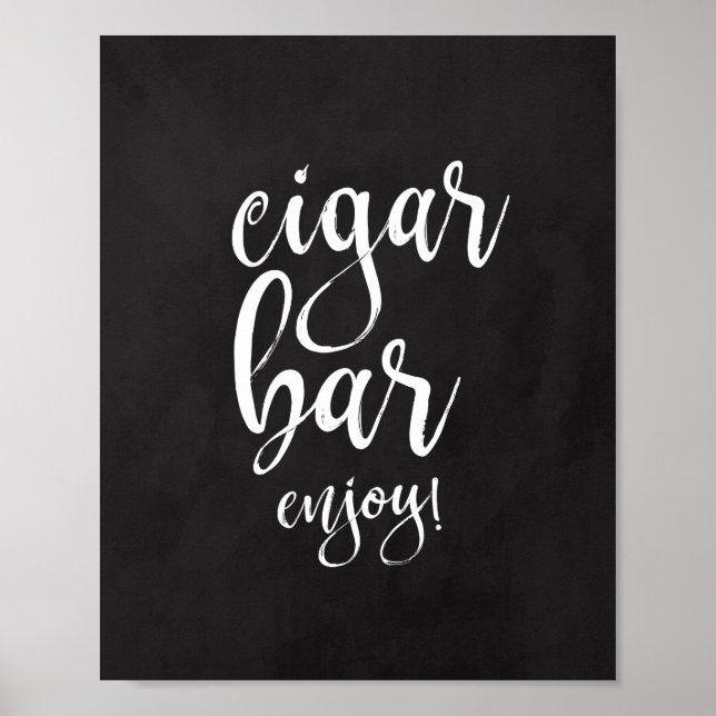 Cigar Pub-chalkboard 8 x 10 Bröllop-tecken Poster (Framsidan)
