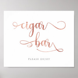 "Cigar Pub" ro guld Calligraphy Bröllop Poster