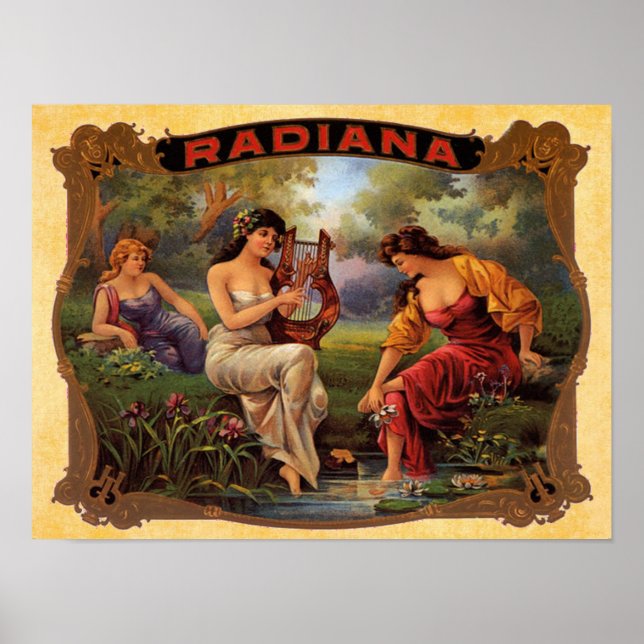 Cigar Radiana Vintage Rökning Poster (Framsidan)