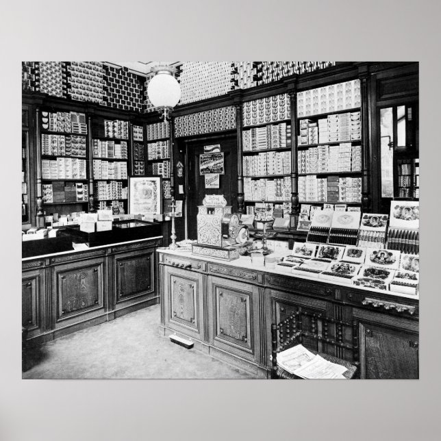 Cigar Shop, 1895. Vintage Photo Poster (Framsidan)