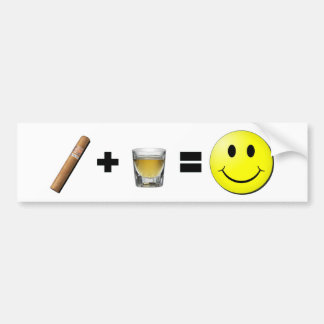 Cigar + Shots = Happity Bildekal