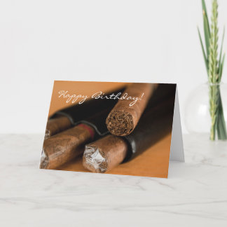 Cigar Smoker Birthday Card Kort