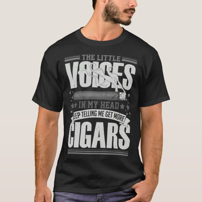 Cigar Smoker Smoking Quotes T Shirt (Framsida)