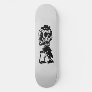 Cigar Smoking Cowboy Skeleton Skate Board