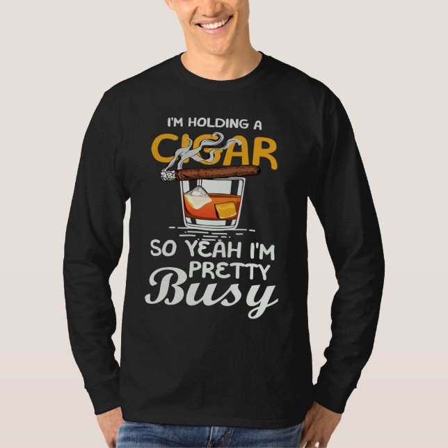 Cigar Smoking Father Great T Shirt (Framsida)