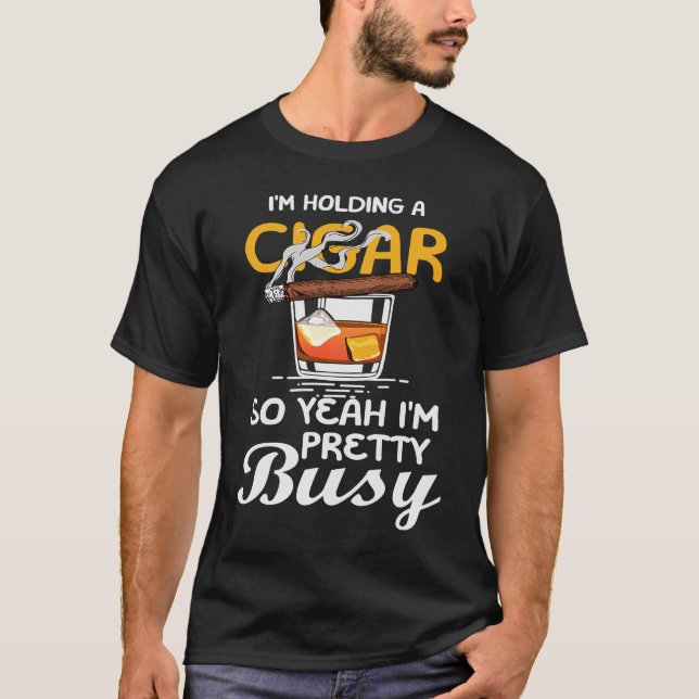 Cigar Smoking Father Great T Shirt (Framsida)