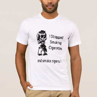 Cigar Smoking Skeleton T Shirt