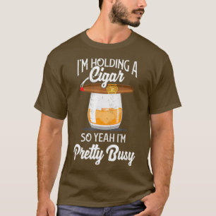 Cigar Smoking TShirt Smoking Whiskey Drinking T Shirt
