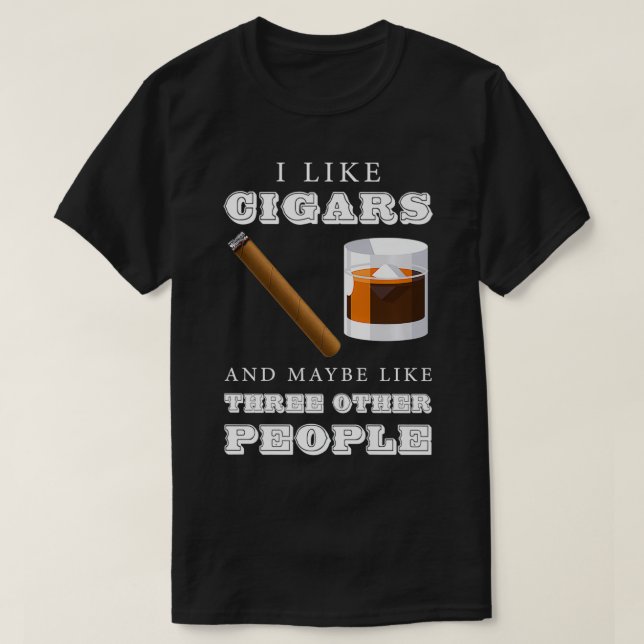 Cigar Smoking Whiskey Bourbon Drinking Pappa Scotc T Shirt (Design framsida)