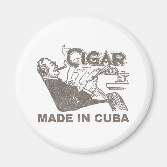 Cigar tillverkad på Kuba Magnet (Framsidan)