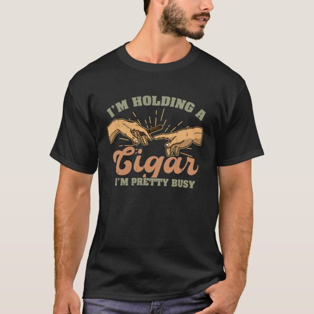 Cigar Whiskey Smoking Smoker Dad 3 T Shirt (Framsida)