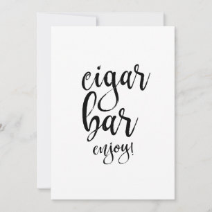 Cigarbar Prisvärd Kalligrafi Bröllopsskylt
