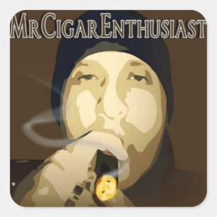 CigarEnthusiast Square Sticker Fyrkantigt Klistermärke