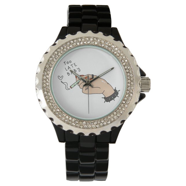 Cigarett i Hand Anti-Valentine Armbandsur (Framsida)