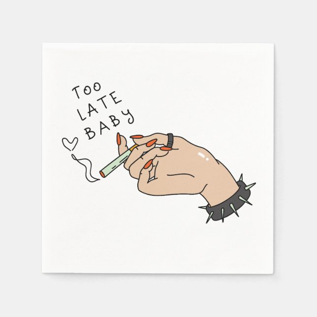 Cigarett i Hand Anti-Valentine Pappersservett (Framsidan)