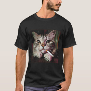 Cigarette Kattunge Gen Z Joke Funny Smoking Cat Me T Shirt