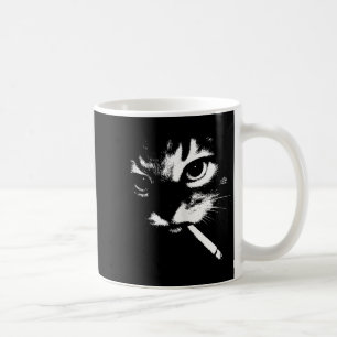 Cigarette Kitten Funny Smoking Cat Meme Gangster C Kaffemugg