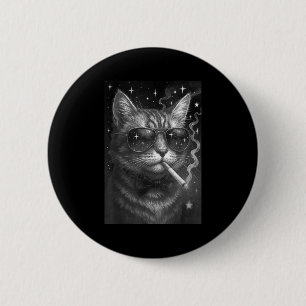 Cigarette Kitten Funny Smoking Cat Meme Stupid Bra Knapp