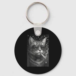 Cigarette Kitten Funny Smoking Cat Meme Stupid Bra Nyckelring