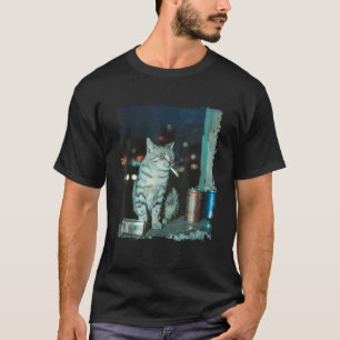 Cigarette Kitten Funny Smoking Cat Meme Stupid Bra T Shirt