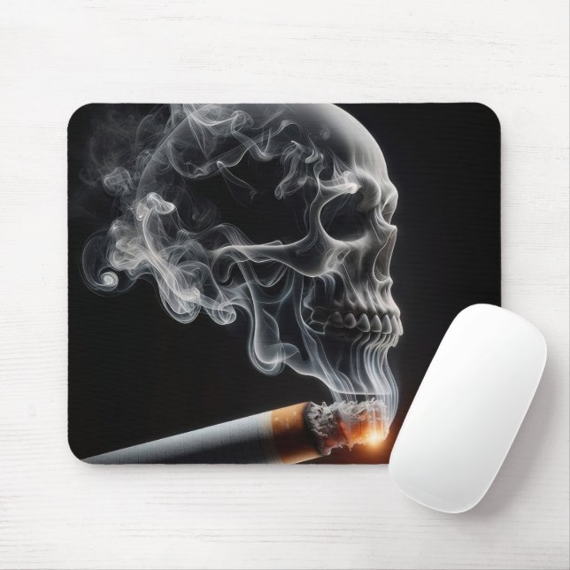 Cigarette Smoke Skull Musmatta (Med mus)