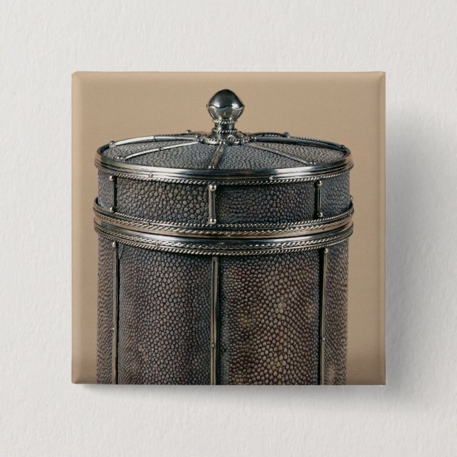 Cigaretten boxas med shagreen sidor, 1928 knapp (Framsida)