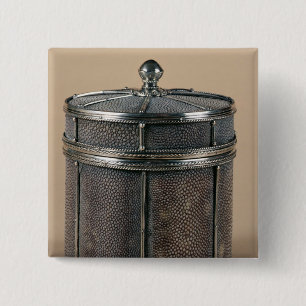 Cigaretten boxas med shagreen sidor, 1928 knapp