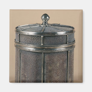 Cigaretten boxas med shagreen sidor, 1928 magnet