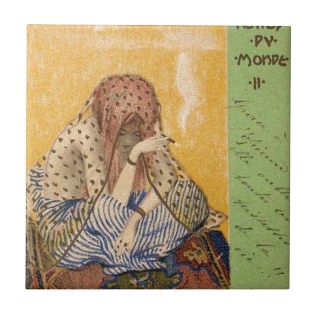 Cigaretter av världen vid Raphael Kirchner Kakelplatta (Framsidan)