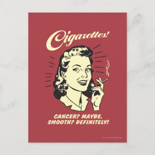 Cigaretter: Cancer slätar kanske Def. Vykort