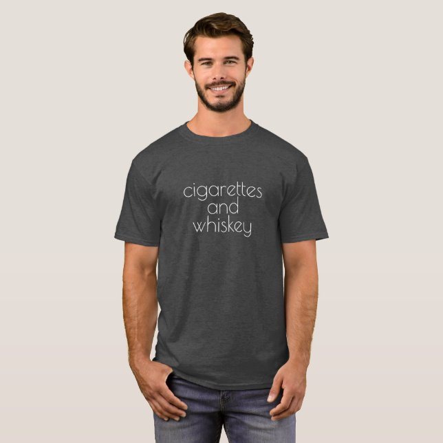 cigaretter och whiskey tröja (Hel framsida)